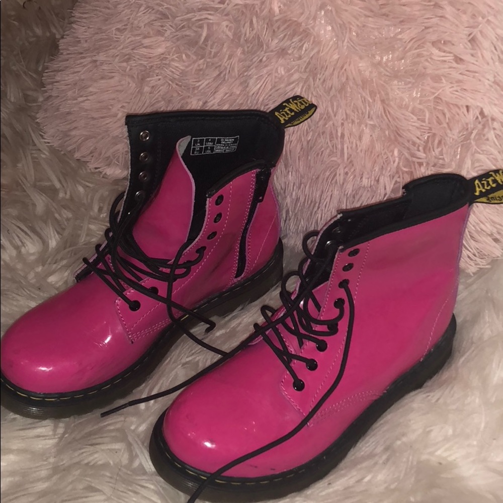 Pink Patent Leather Dr. Martens